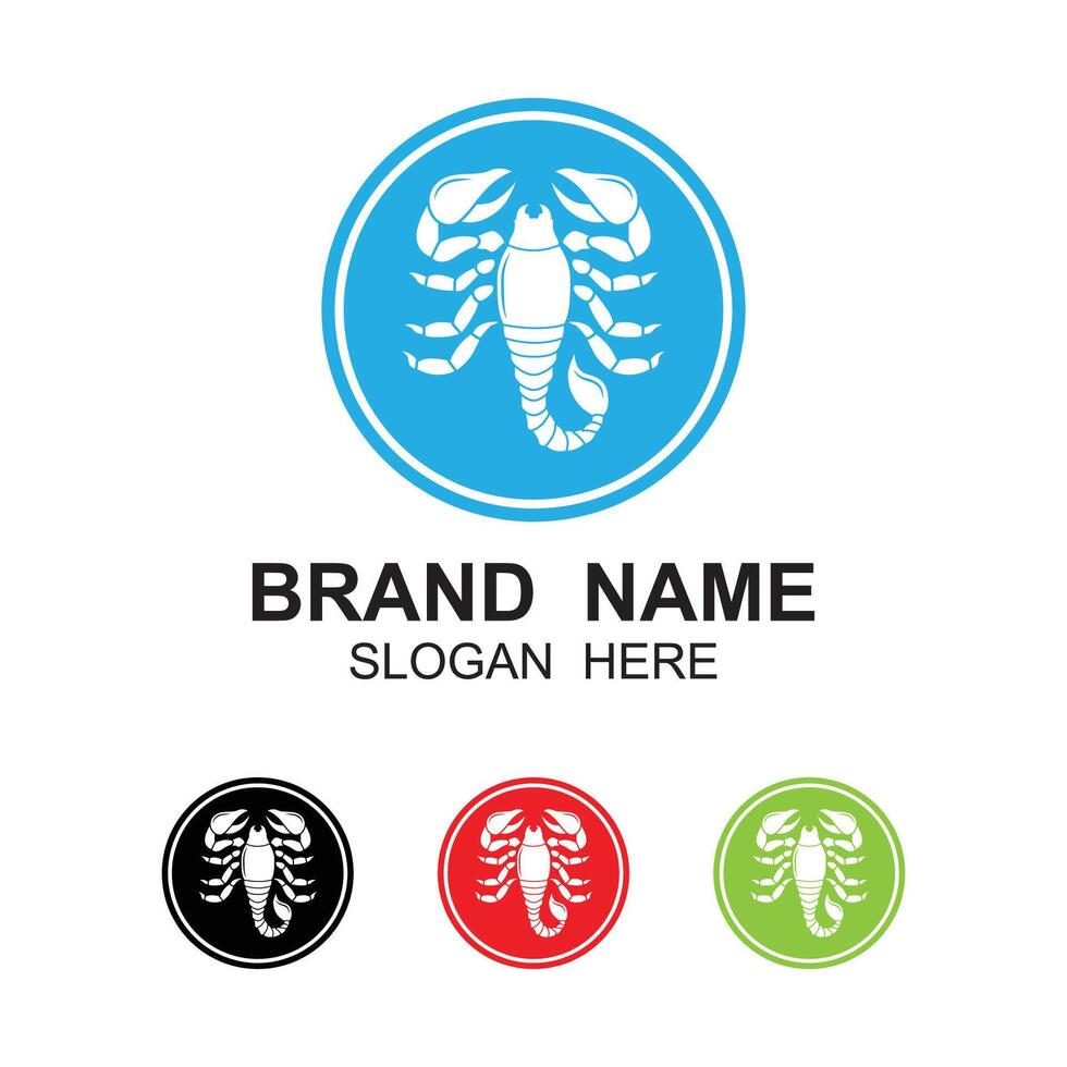 Skorpion Logo Vektor Symbol Illustration Vorlage. Logo geeignet zum Marke, Spiele, extrem Sport, Mode, tätowieren Salons, Bands und Sicherheit