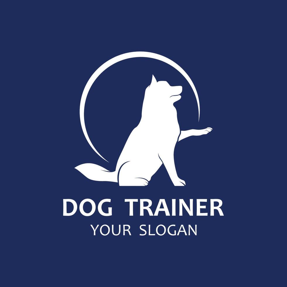 design logotyp idéer Träning hundar vektor mall. logotyp lämplig för hund tränare företag, hund affär, hund mat Lagra