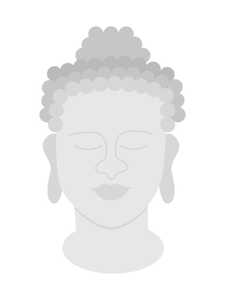 Vektor Buddha Statue eben Illustration. Yoga Symbol Vektor Clip Art