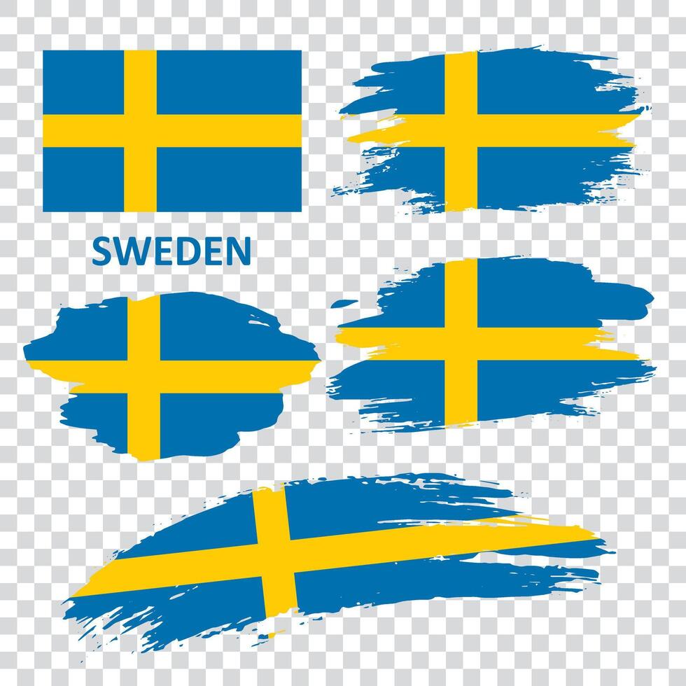 einstellen von Vektor Flaggen von Schweden