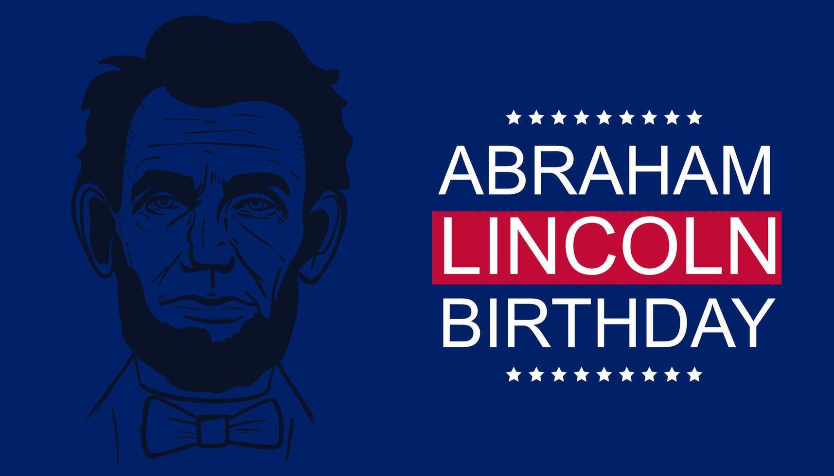 Abraham Lincoln. glücklich Geburtstag. Vektor Illustration. Poster