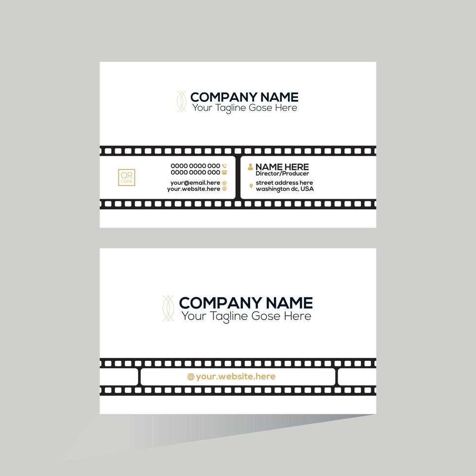 film företag vektor visitkort design