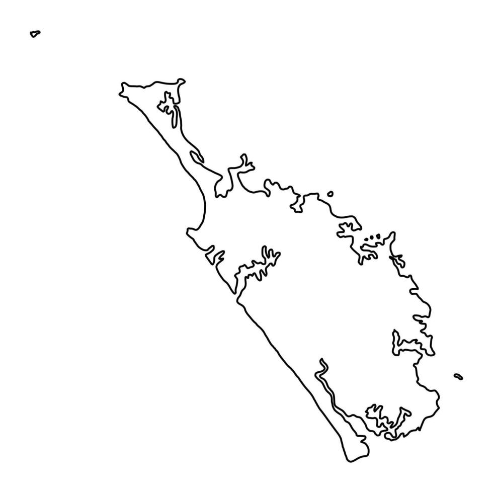 norrland område Karta, administrativ division av ny själland. vektor illustration.