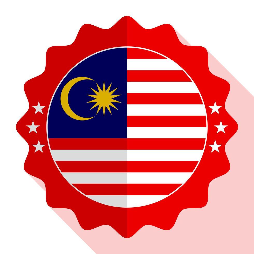 malaysia kvalitet emblem, märka, tecken, knapp. vektor illustration.