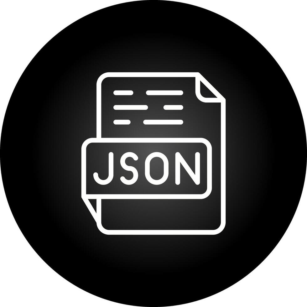 json vektor ikon