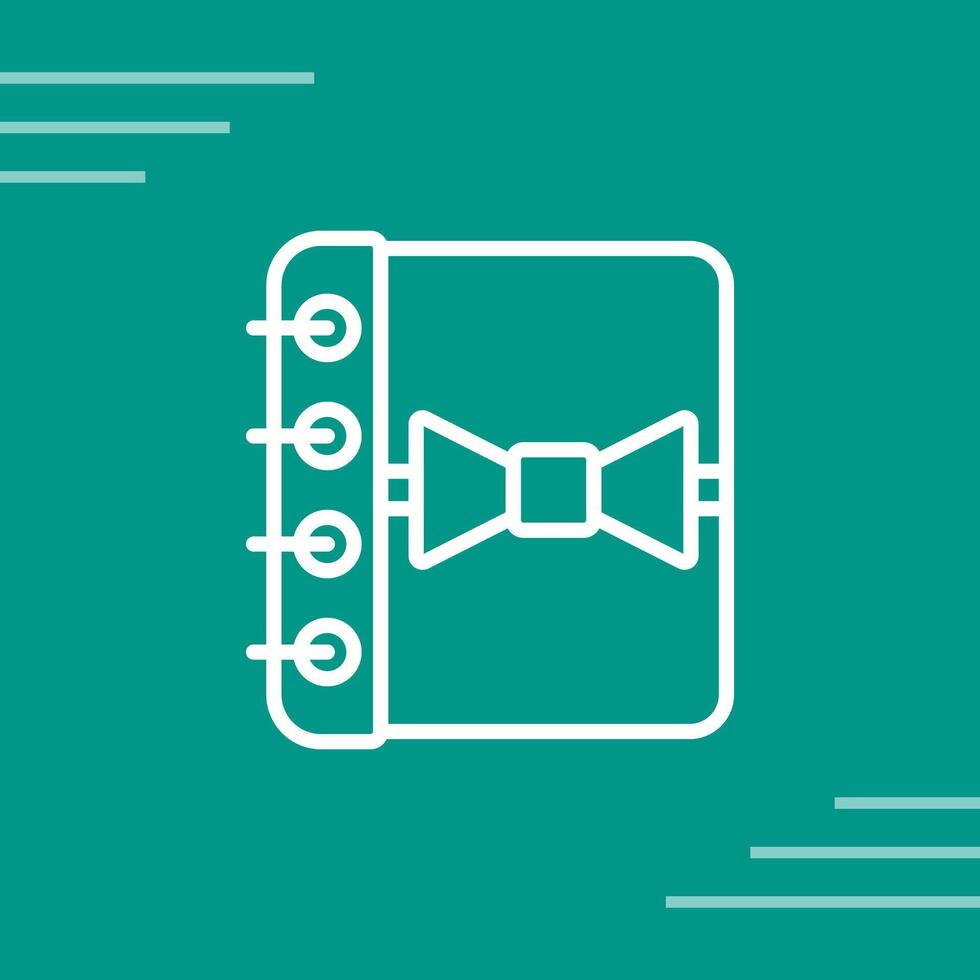 Notizbuch mit Band Vektor Symbol