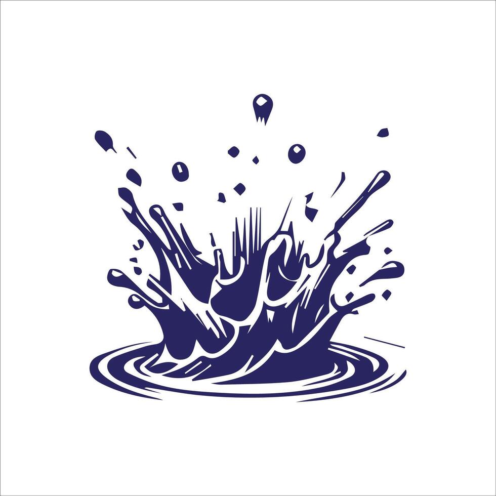 Wasser Spritzen Vektor Symbol isoliert auf Weiß Hintergrund. Spritzen von Wasser. Vektor Illustration.