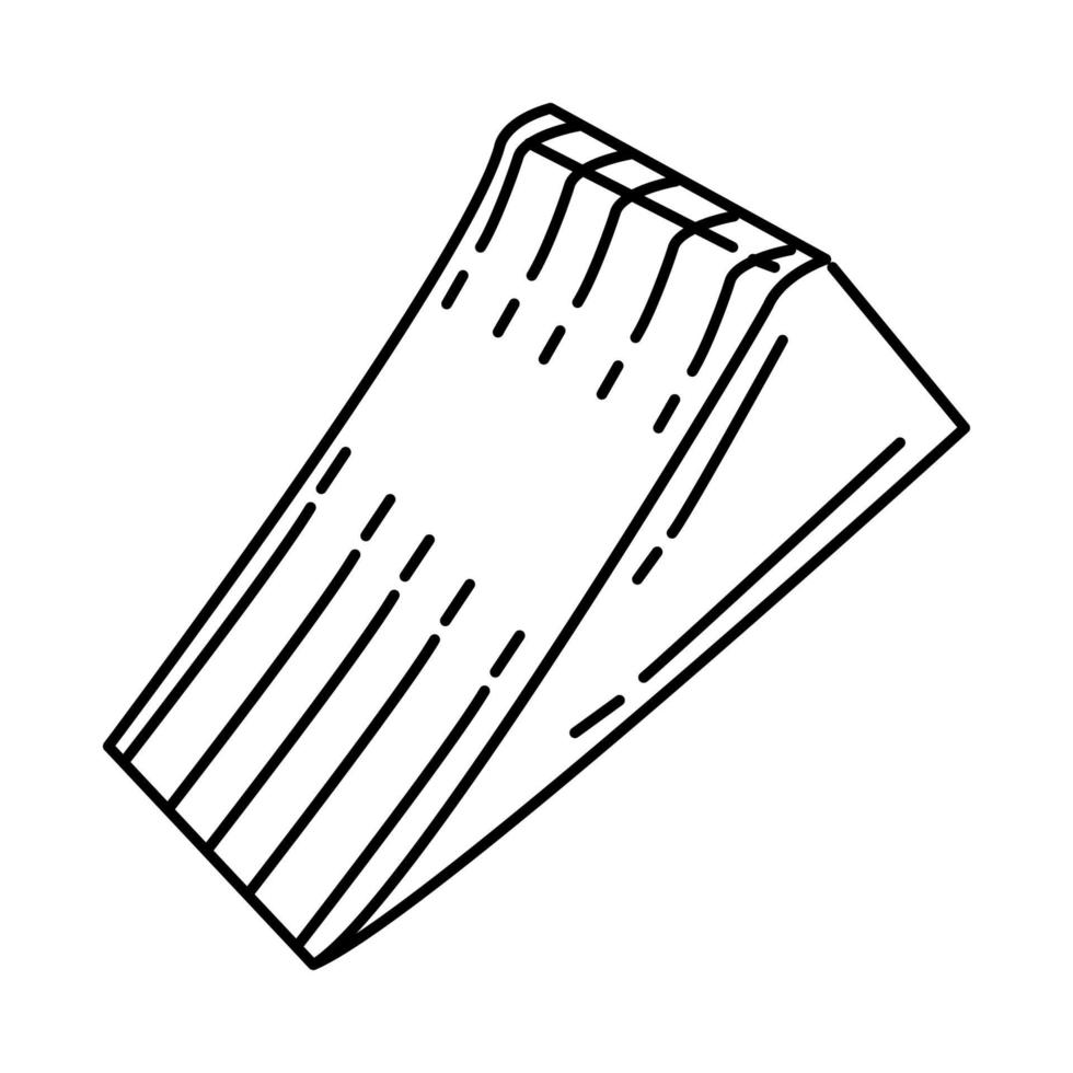 Holz Türkeile Symbol. Gekritzel handgezeichnet oder Umriss-Icon-Stil vektor