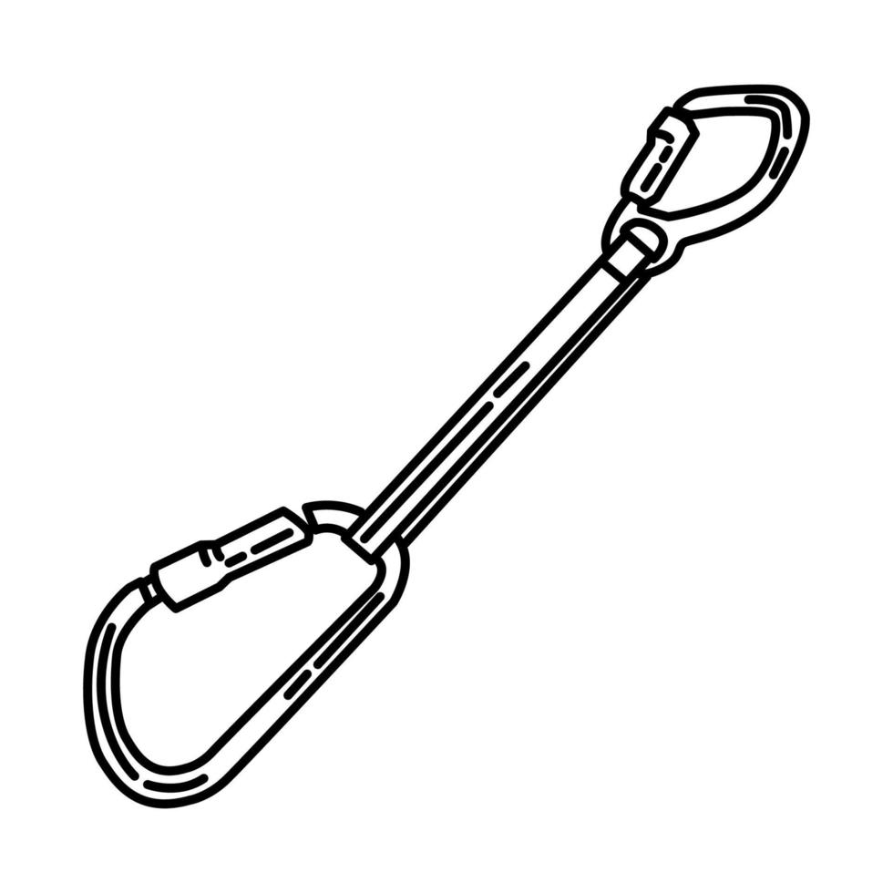 Symbol für die Verlängerung des Leiterhakens. Gekritzel handgezeichnet oder Umriss-Icon-Stil vektor