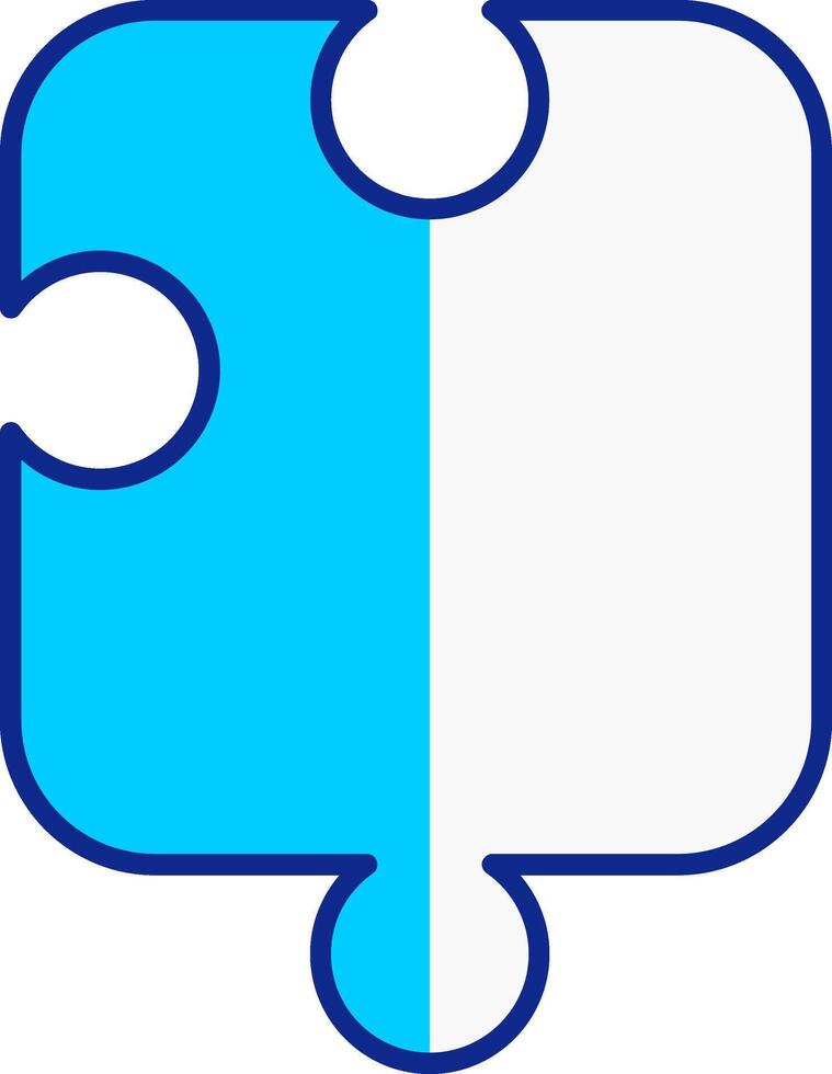 Puzzle Blau gefüllt Symbol vektor