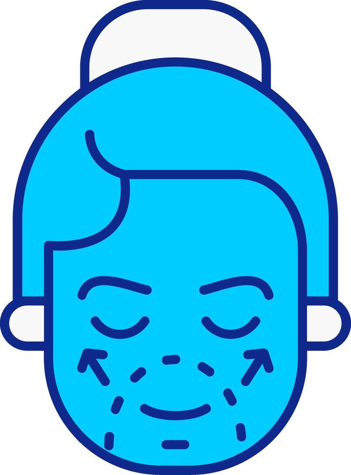 ansiktsbehandling plast kirurgi blå fylld ikon vektor