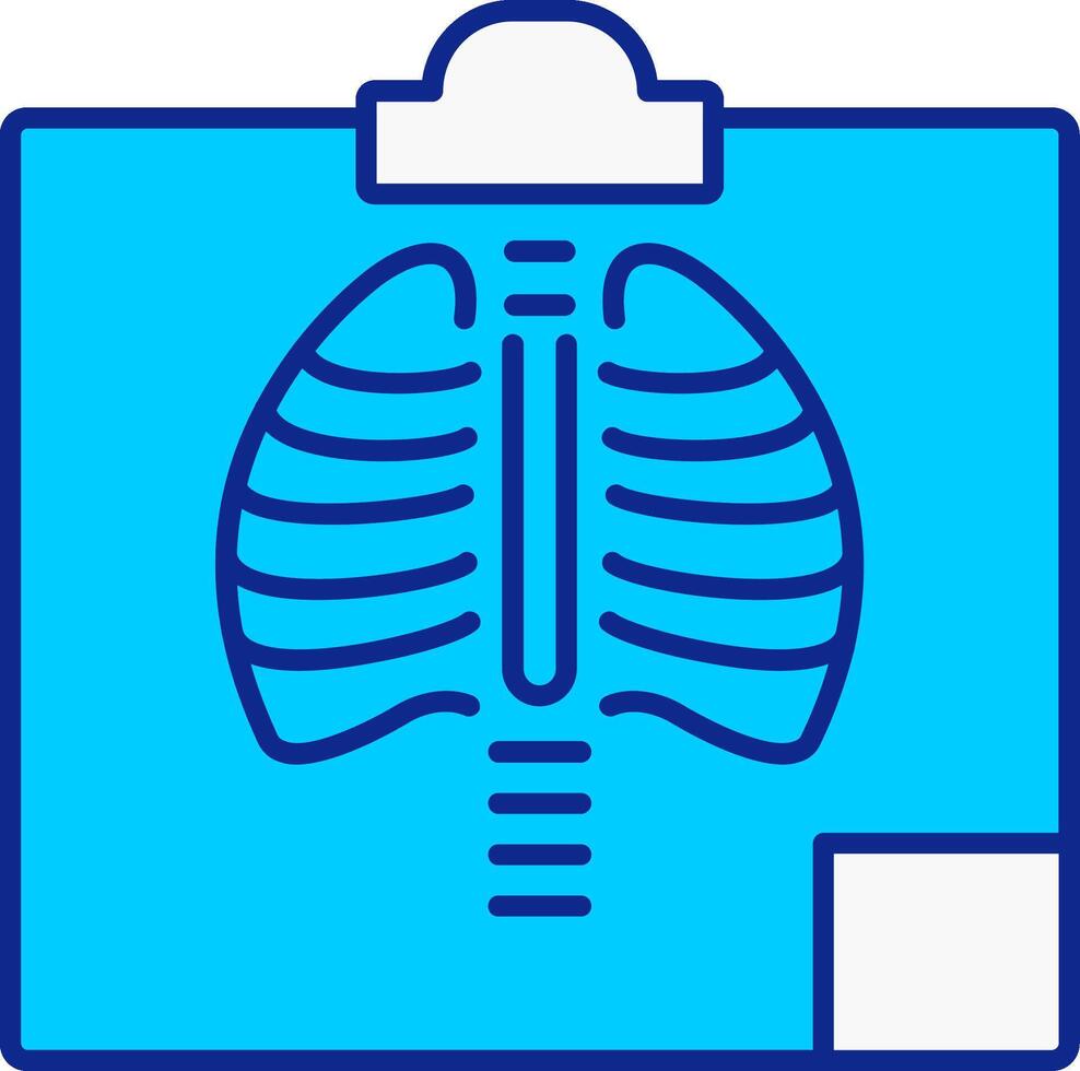 radiologi blå fylld ikon vektor