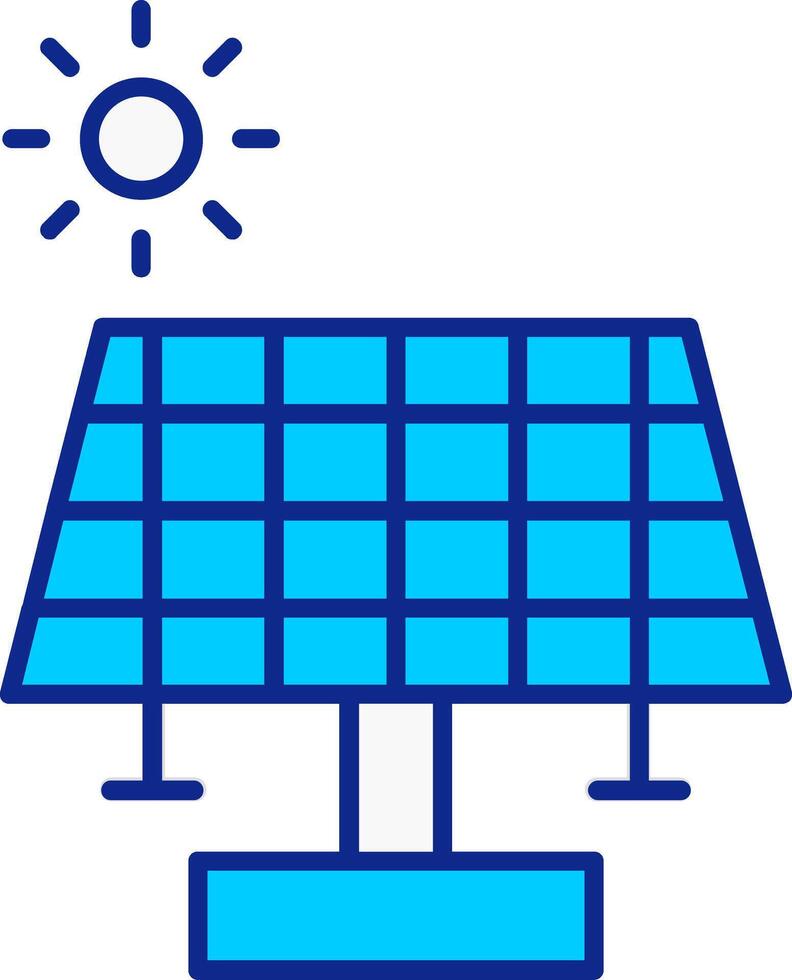 Solar- Panel Blau gefüllt Symbol vektor