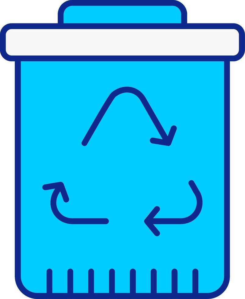 Recycling Blau gefüllt Symbol vektor