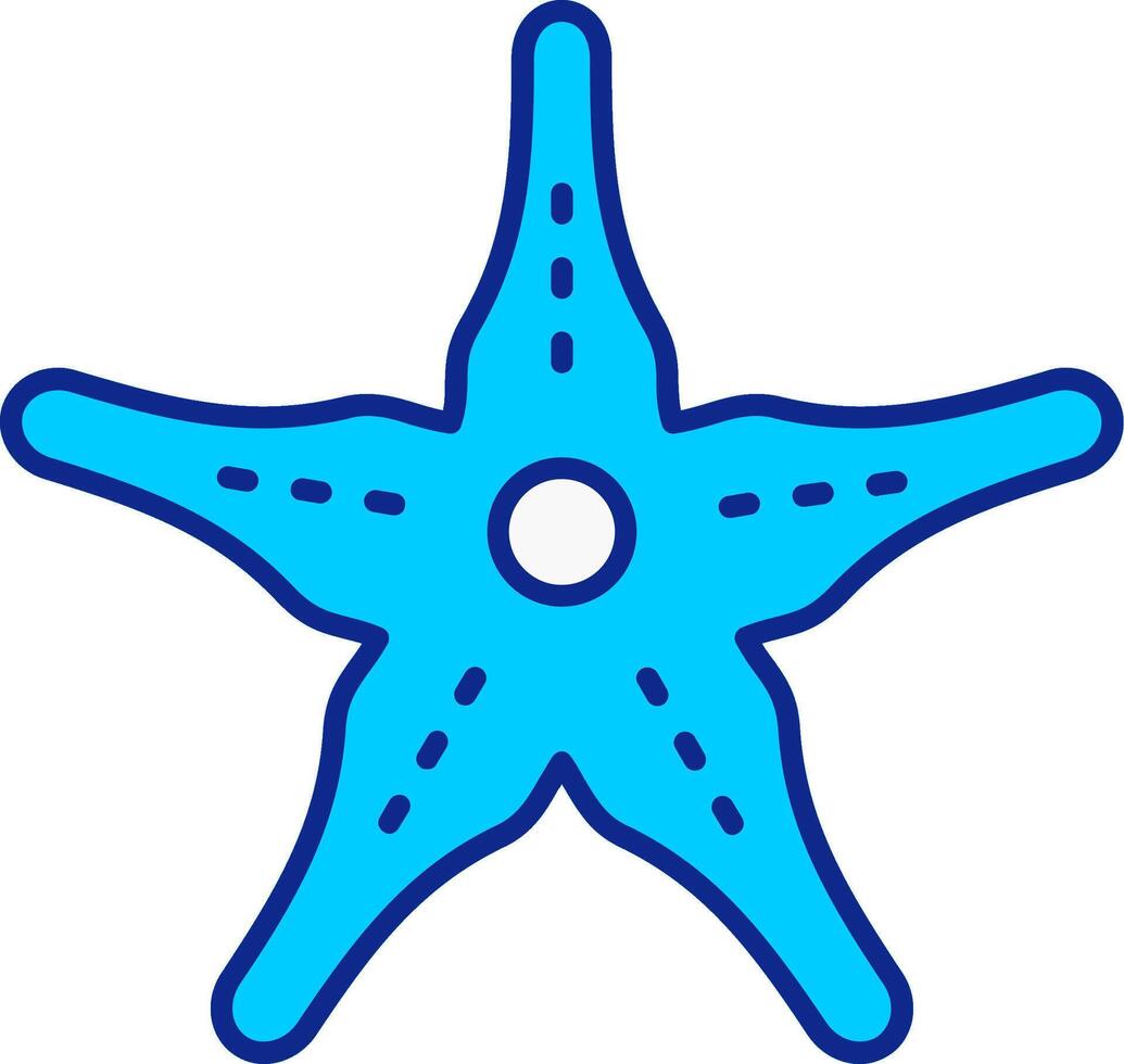 sjöstjärna blå fylld ikon vektor