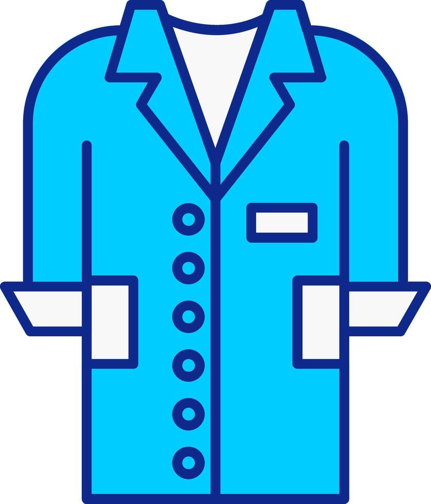 Mantel Blau gefüllt Symbol vektor