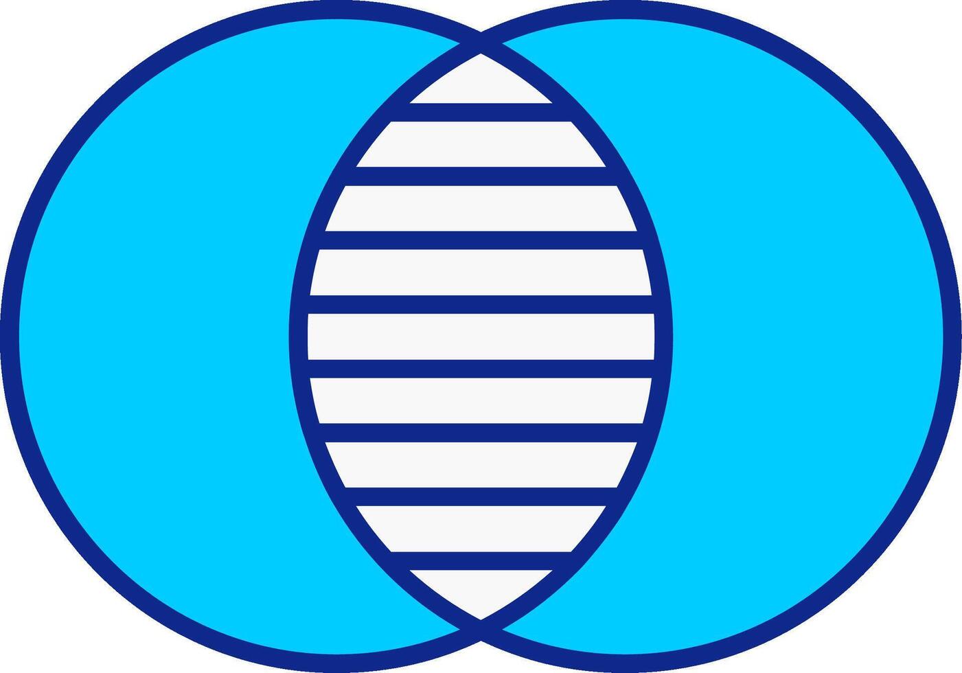 Überlappung Blau gefüllt Symbol vektor