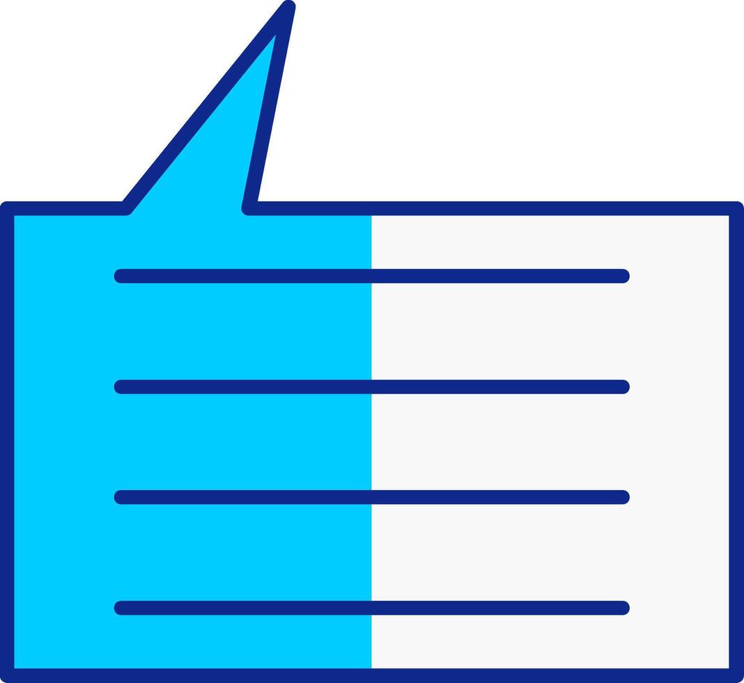 SMS Blau gefüllt Symbol vektor