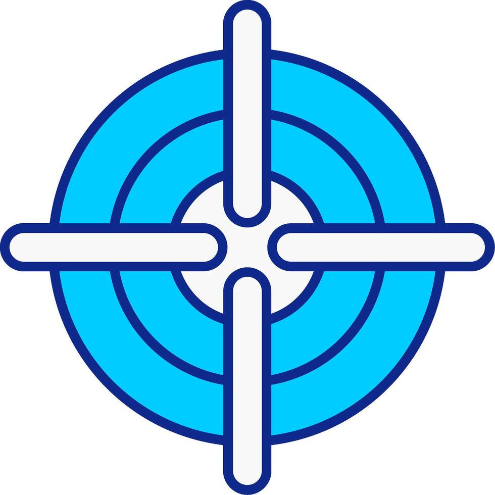 Ziel Blau gefüllt Symbol vektor