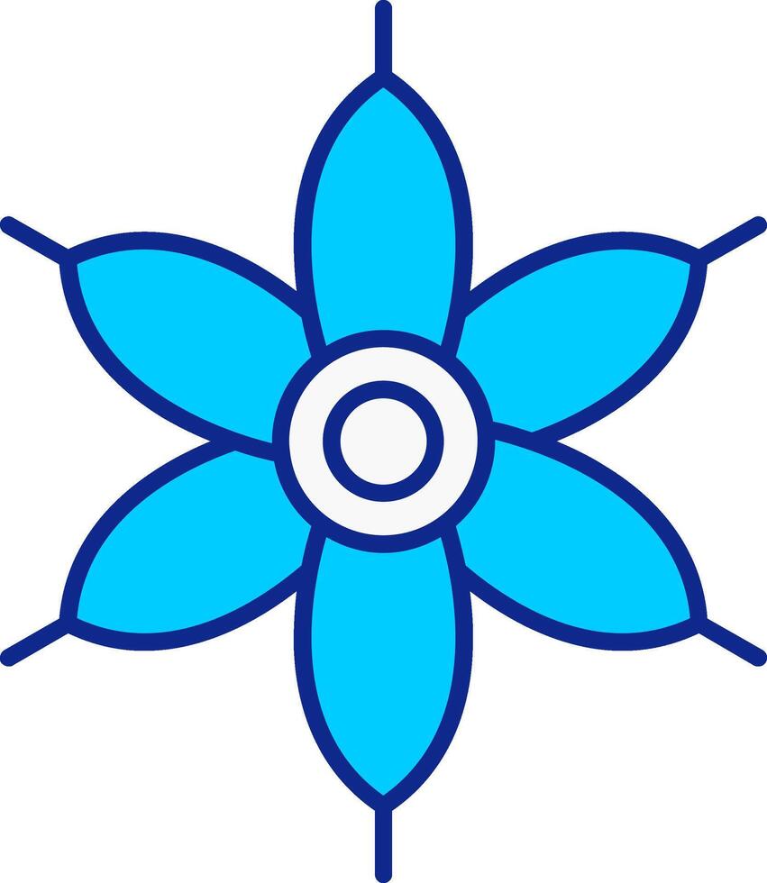 Lantana Blau gefüllt Symbol vektor