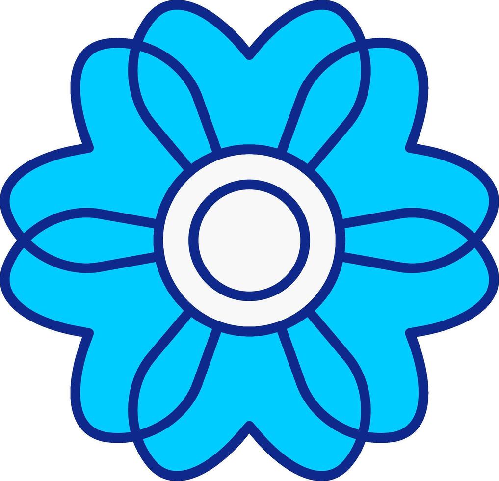 Sakura Blau gefüllt Symbol vektor
