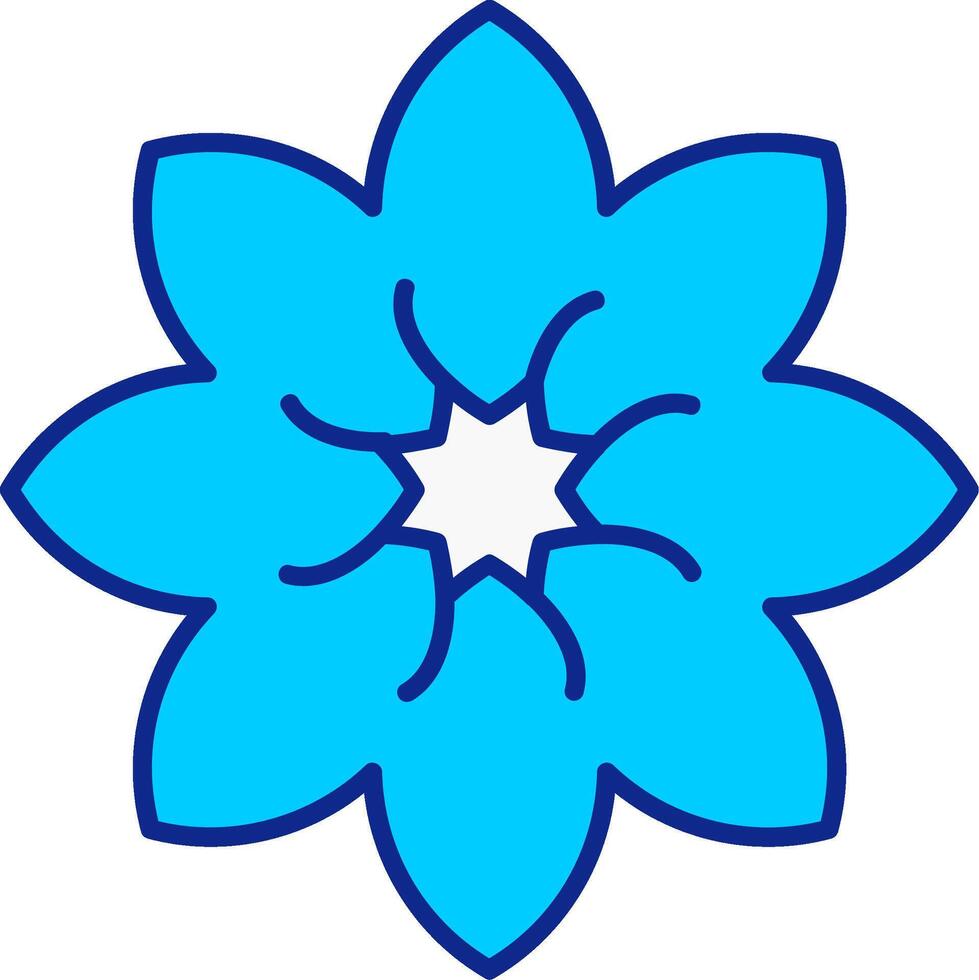 amaryllis blå fylld ikon vektor