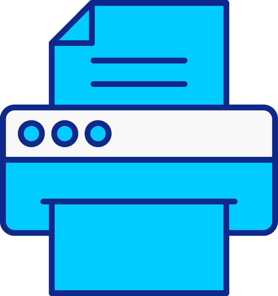Drucker Blau gefüllt Symbol vektor