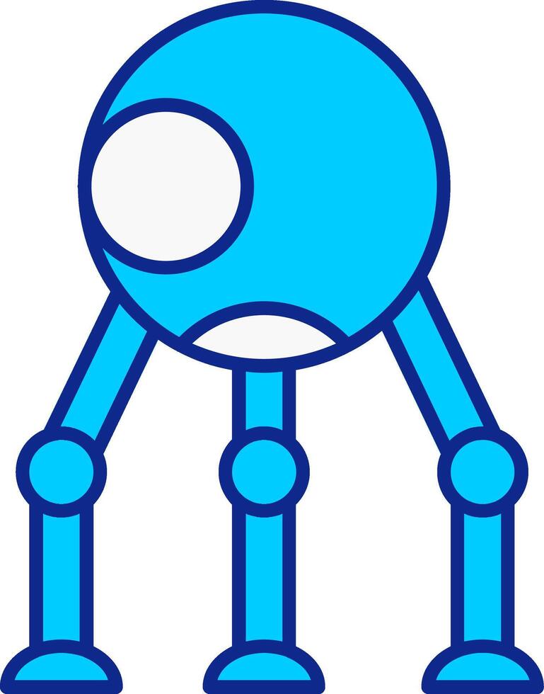 Roboter Blau gefüllt Symbol vektor