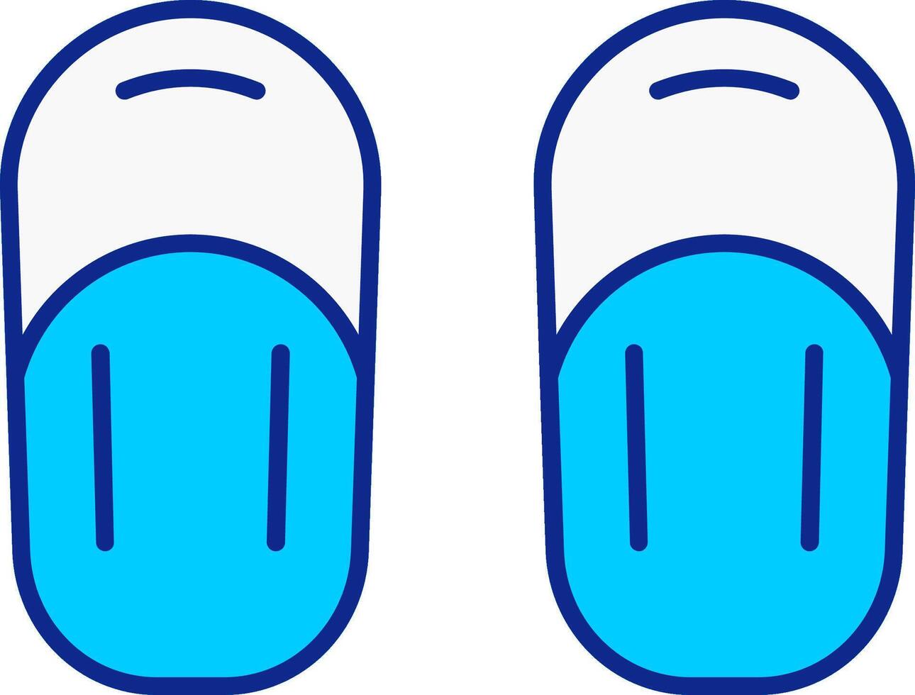 sandal blå fylld ikon vektor