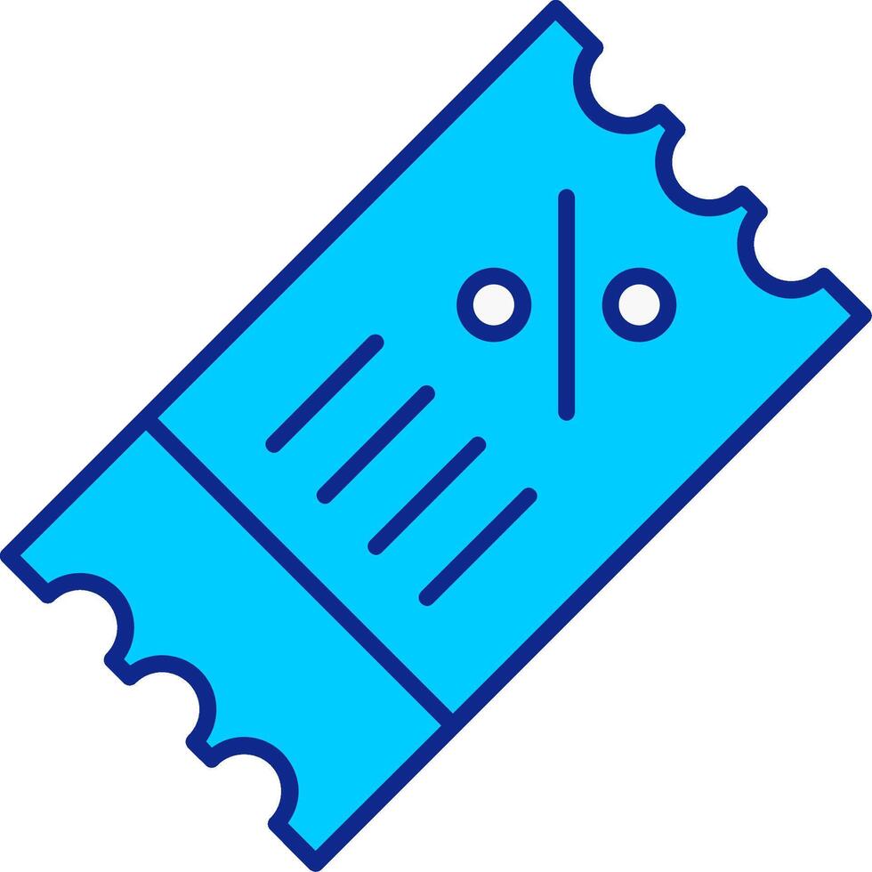 Rabatt Gutschein Blau gefüllt Symbol vektor