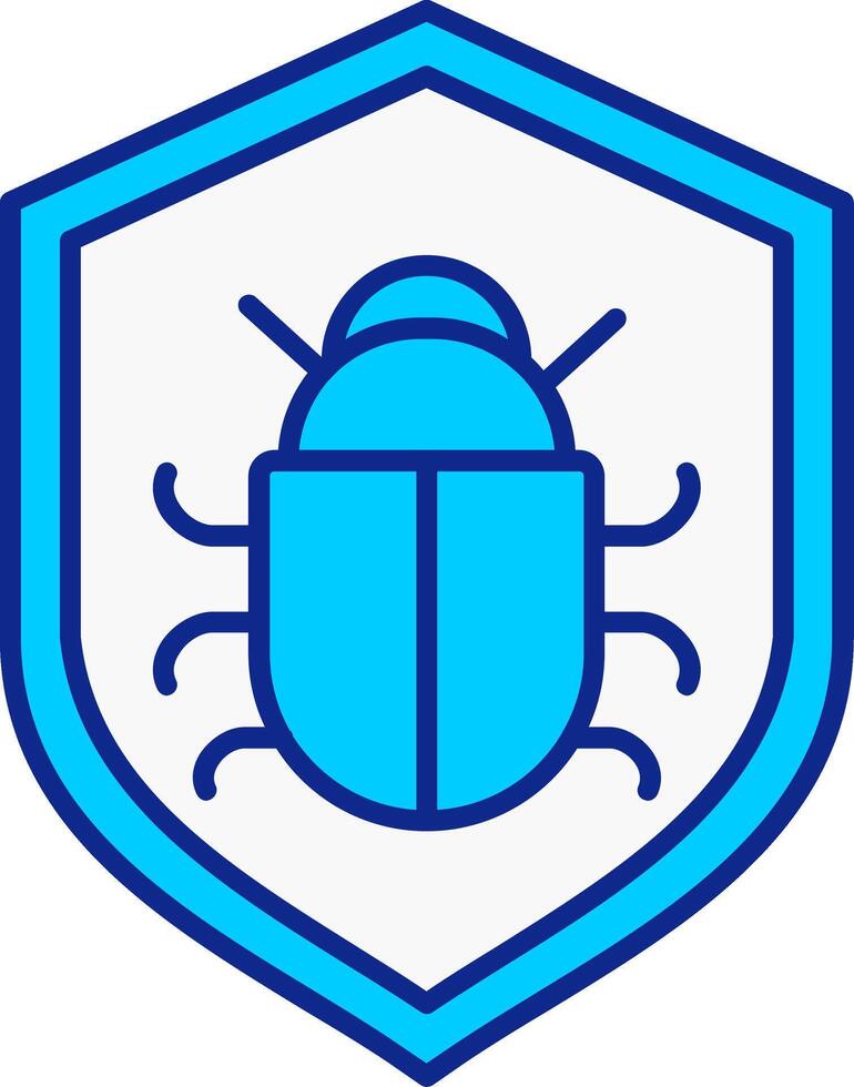 Antivirus Blau gefüllt Symbol vektor