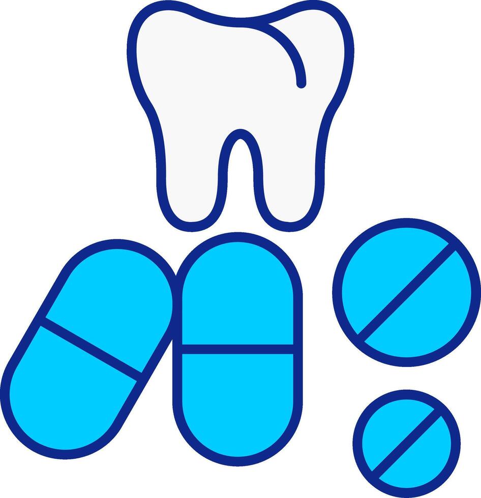 Tabletten Blau gefüllt Symbol vektor