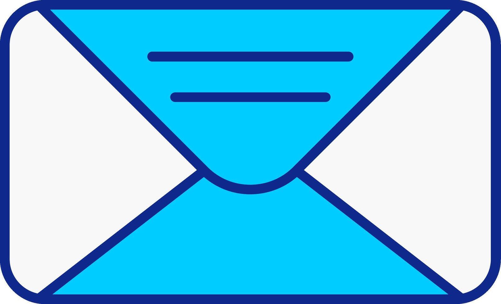 Mail Blau gefüllt Symbol vektor