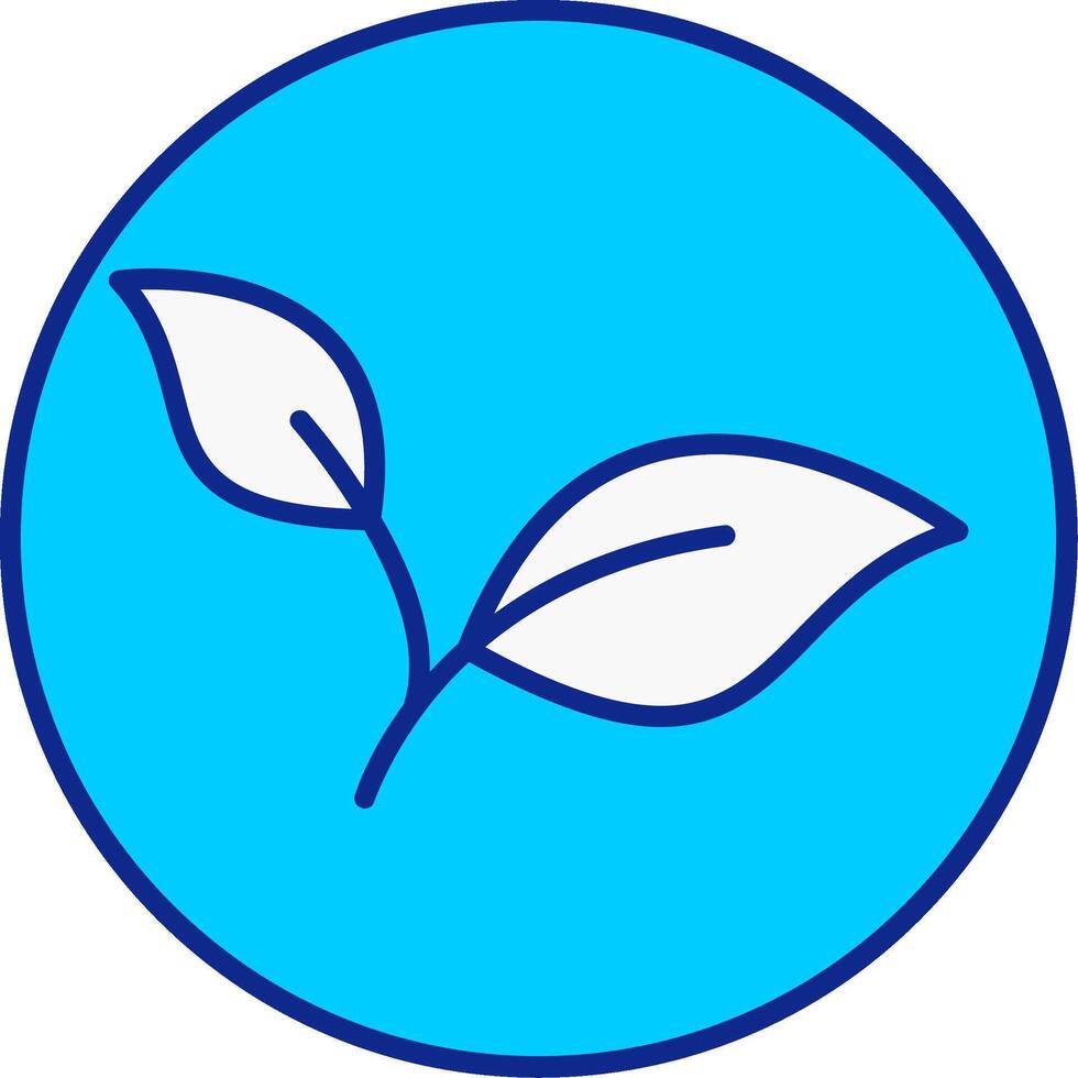 Blätter Blau gefüllt Symbol vektor