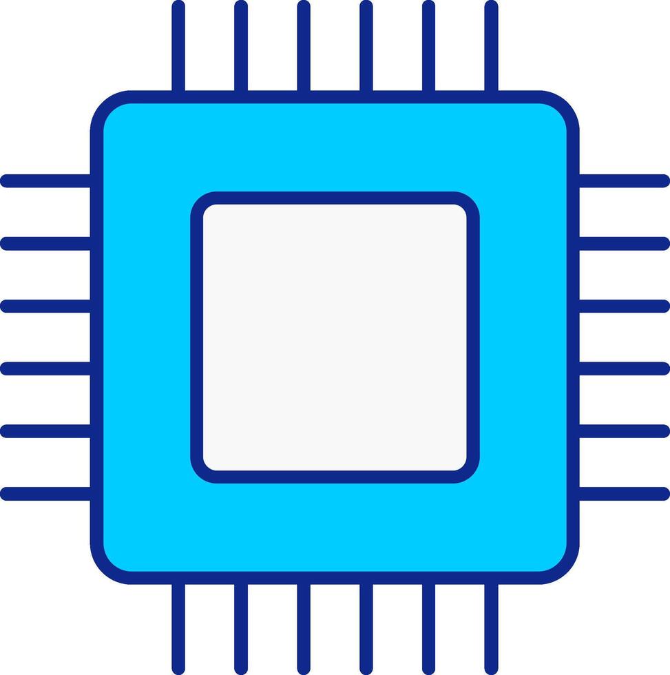 Schaltkreis Tafel Blau gefüllt Symbol vektor