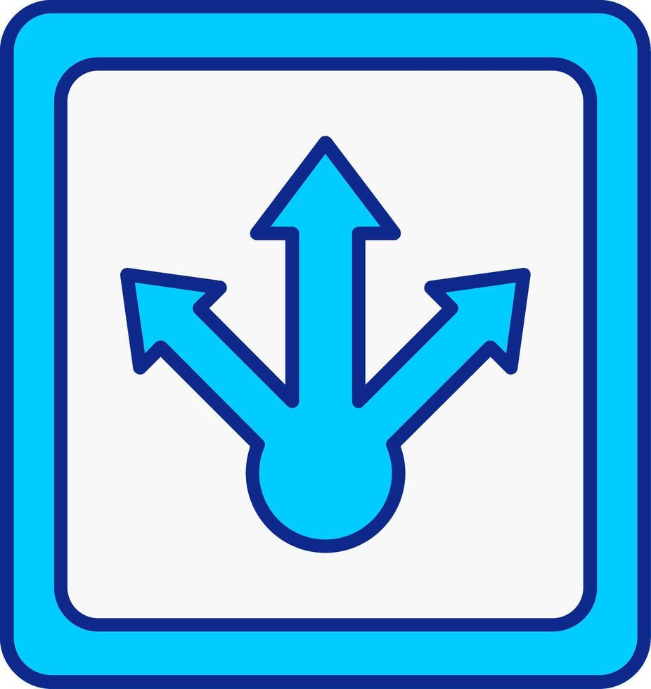 Wege Blau gefüllt Symbol vektor