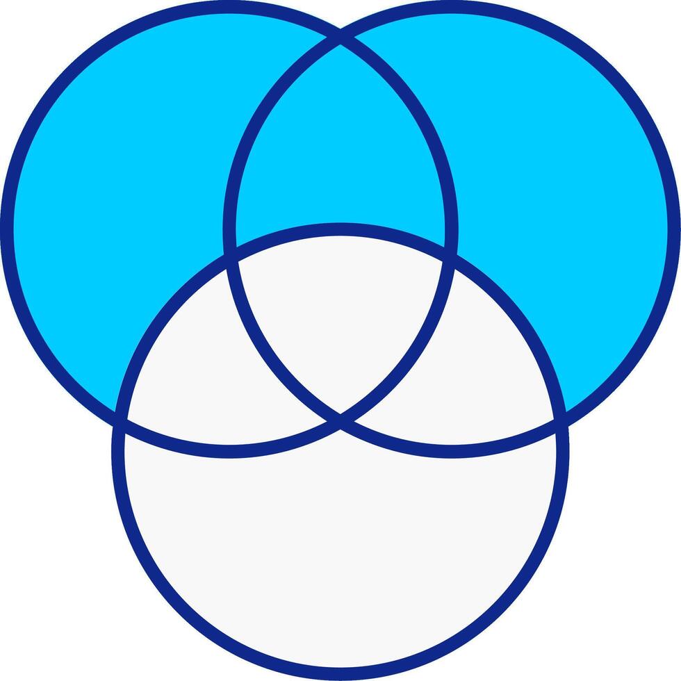 diagram blå fylld ikon vektor
