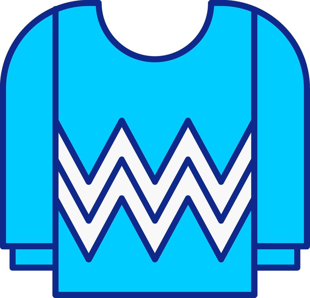 Jersey Blau gefüllt Symbol vektor