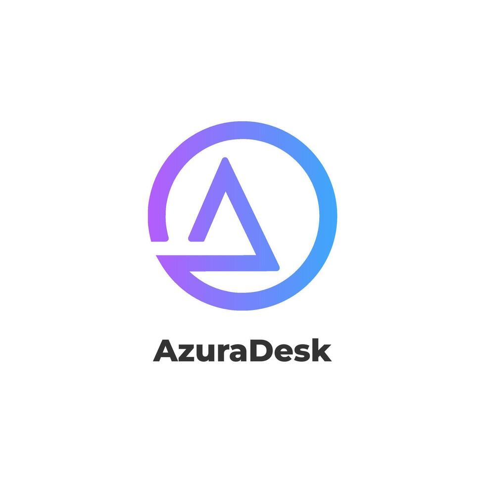 azuradesk - - beschäftigt ein Brief ein Logo Symbol Design Vorlage, Portion wie ein Geschäft korporativ Zeichen mit Vektor Illustration Konzept Elemente.