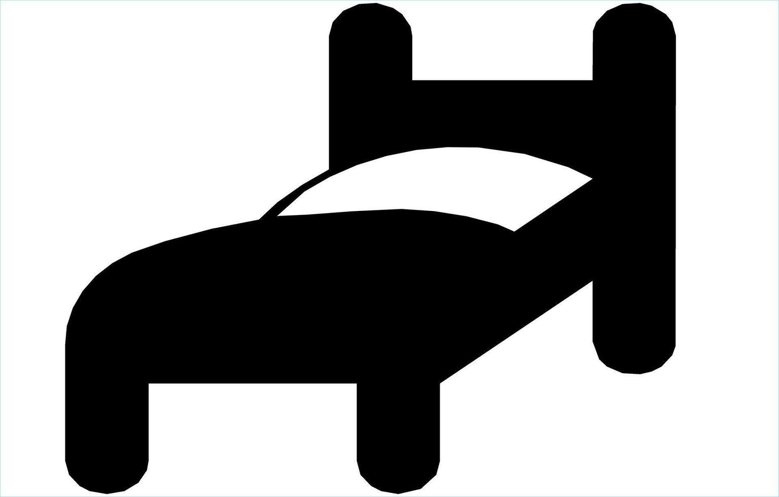 Schlaf Wesen - - sauber Symbol abbilden das Bett Konzept. Bett Symbol Illustration. schwarz und Weiß. vektor