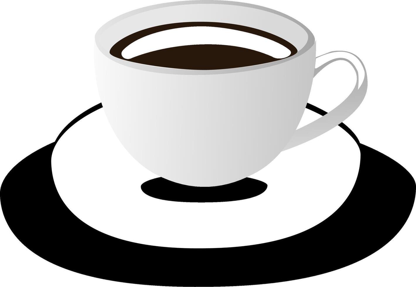 kaffe kopp isolerat på en vit bakgrund. vektor illustration.