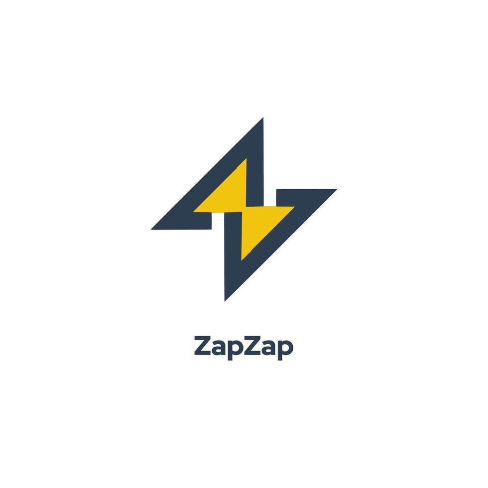 zapzap - slingor zappa, blixt, elektricitet, energi, eller åska logotyp design begrepp i en mall formatera. vektor