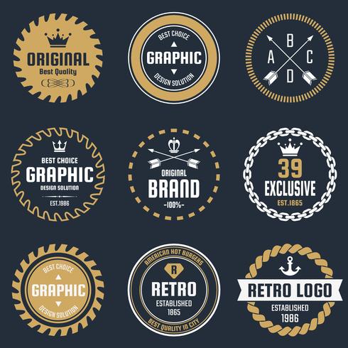 Vintage Retro Vector Logo för banner