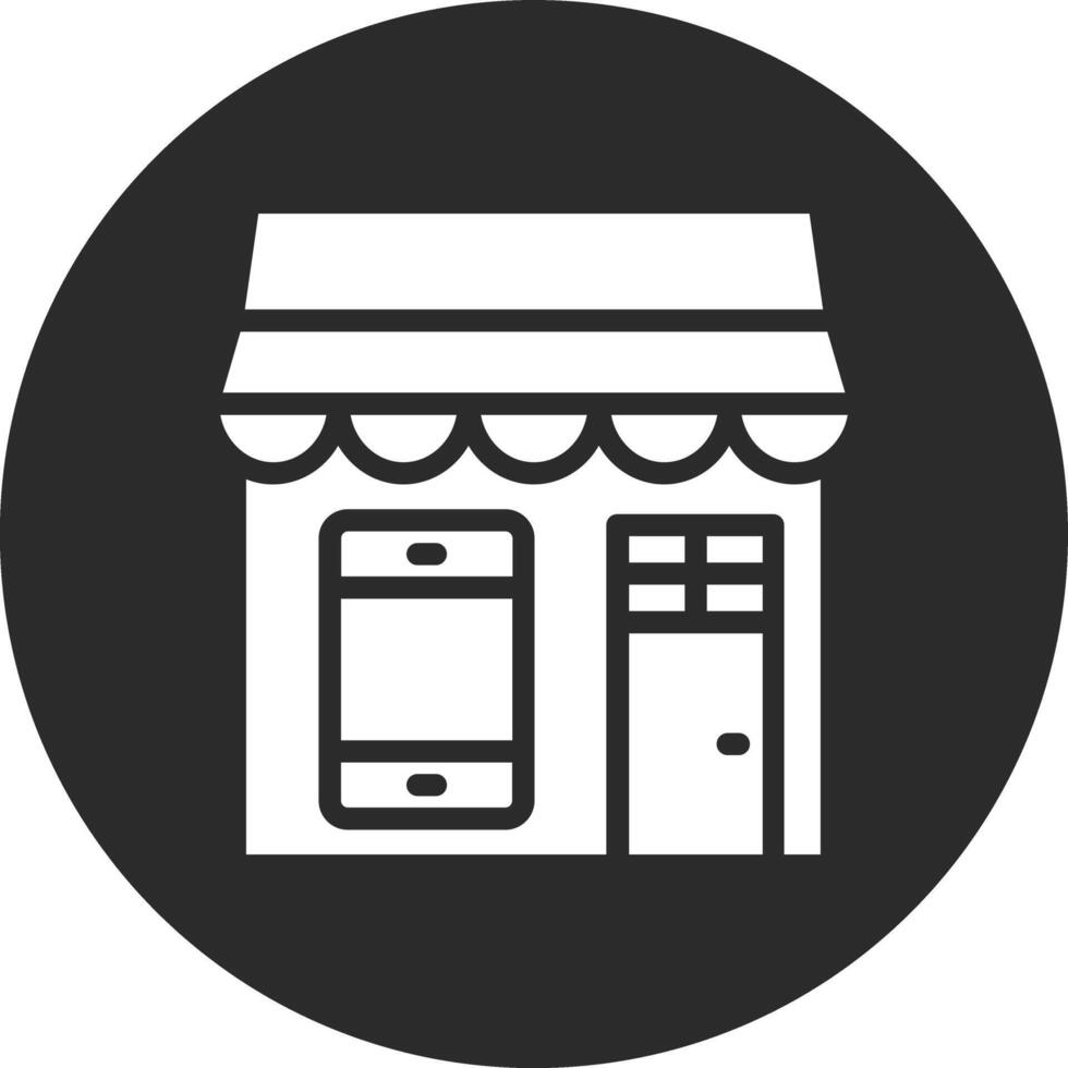 Mobile Shop-Vektorsymbol vektor