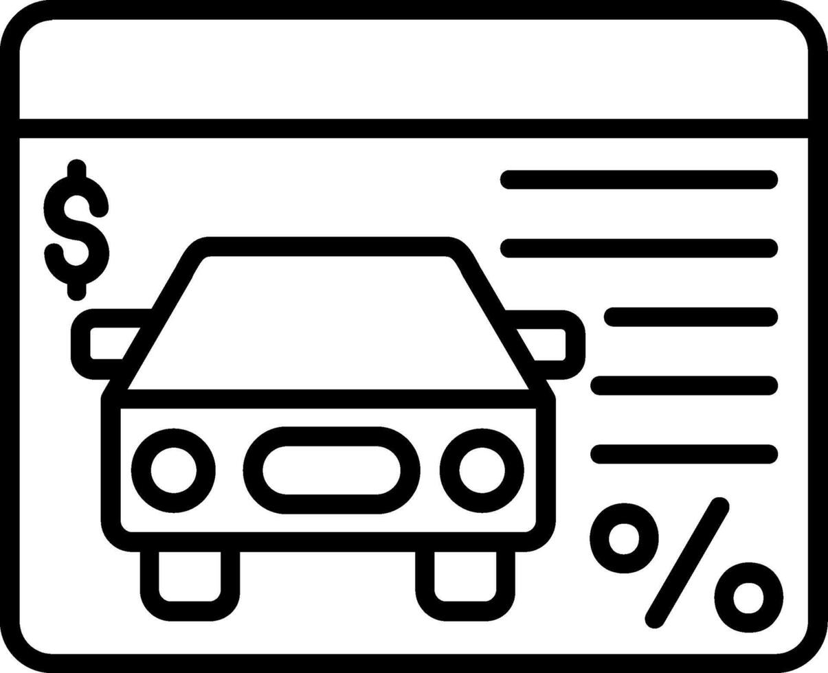 Vektorsymbol für Autokredit vektor