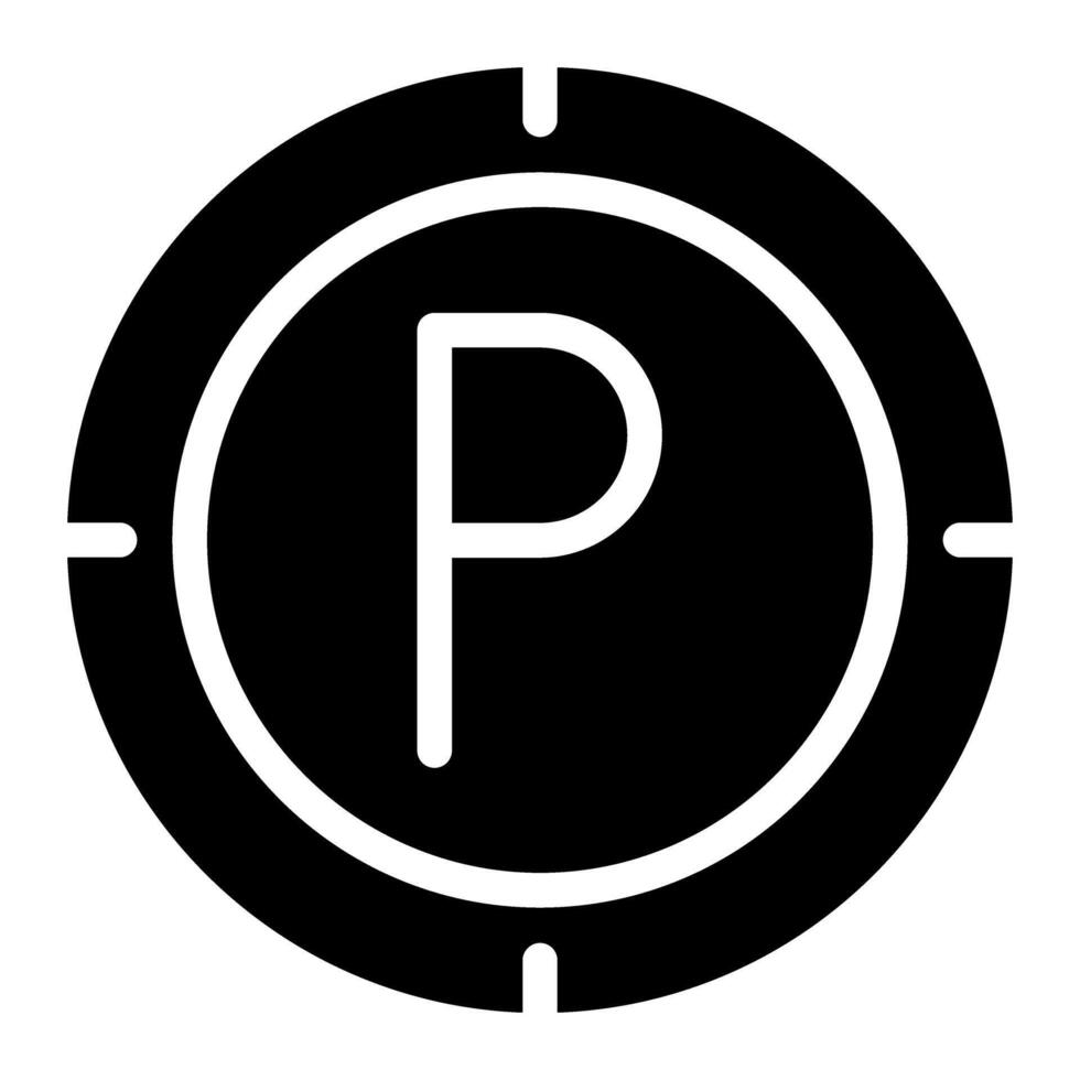 pula Münze Symbol Vektor Grafik Illustration zum Netz, ui und Apps Handy, Mobiltelefon Design isoliert auf Weiß Hintergrund