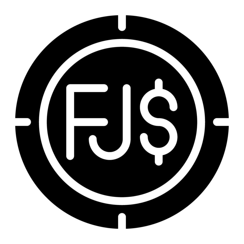 Fidschi Münzen Symbol Vektor Grafik Illustration zum Netz, ui und App Handy, Mobiltelefon Design isoliert auf Weiß Hintergrund
