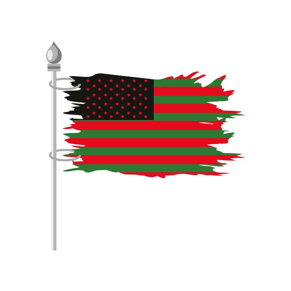 afroamerikanische Unabhängigkeitsflagge vektor