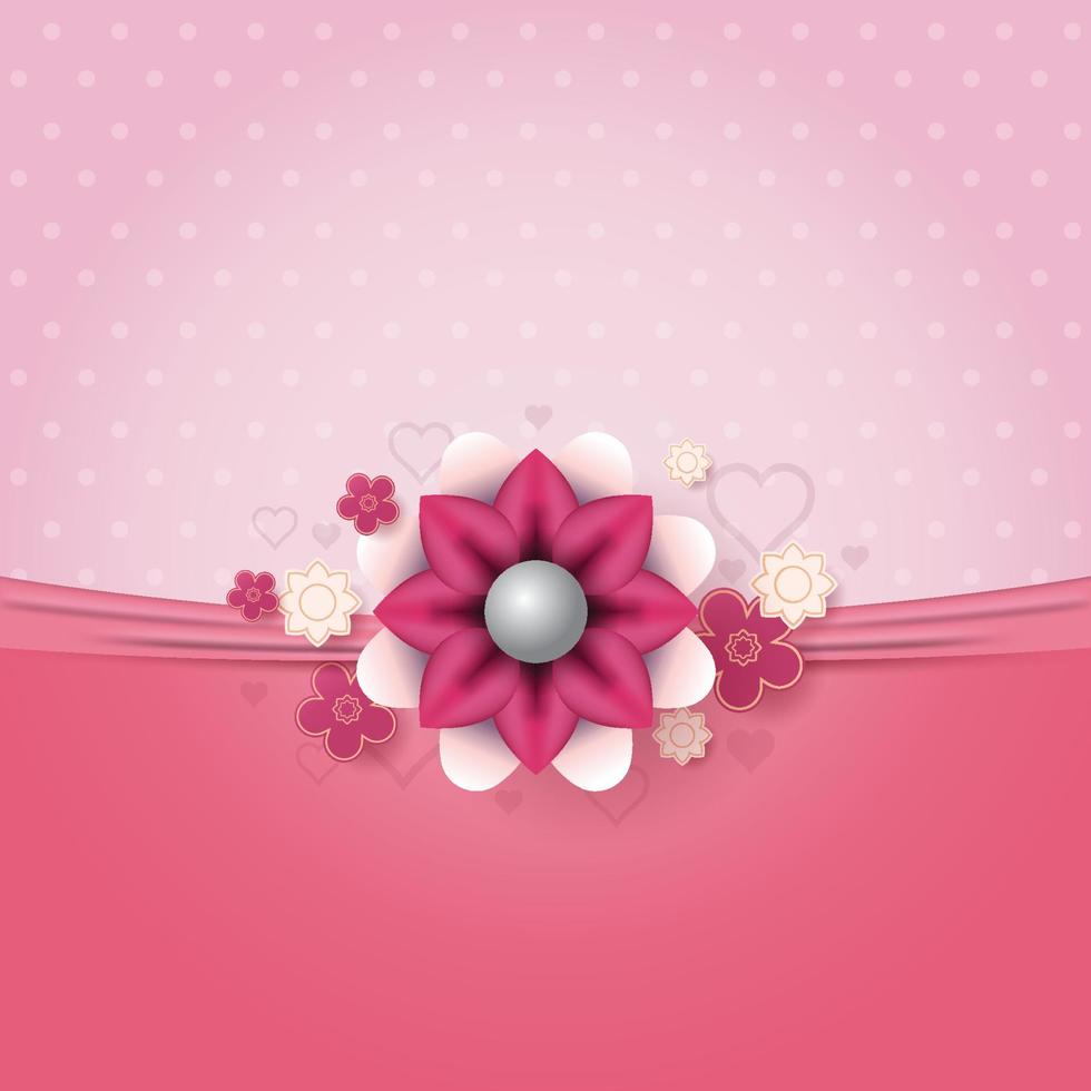 Blumenornament Hintergrund ideal für Grußkarten vektor