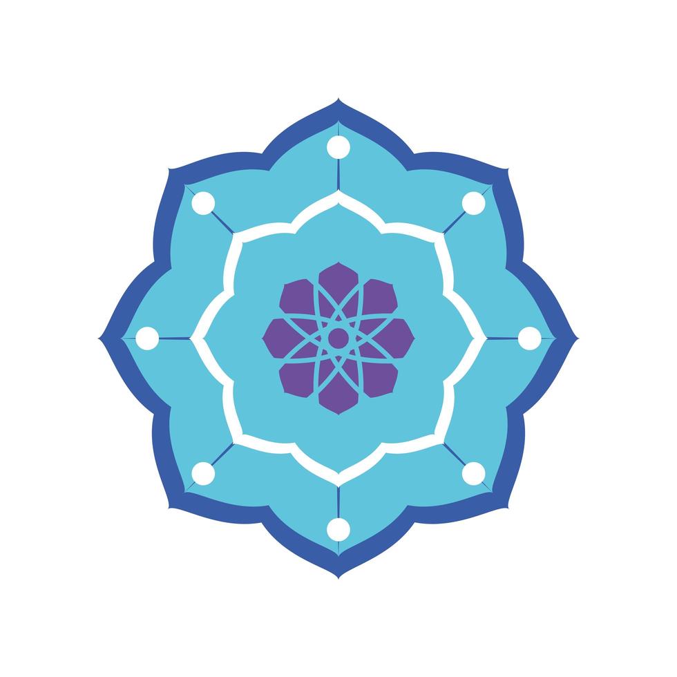 blaue Mandala Dekoration vektor